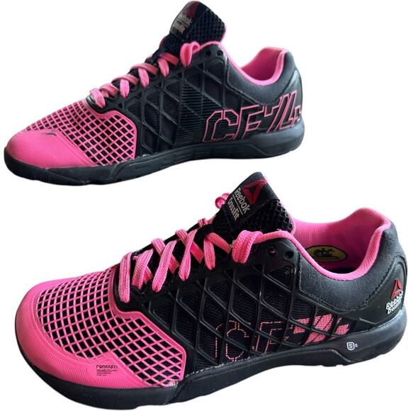 Reebok CrossFit Nano 4.0 Womens Training Shoes SZ 6.5 Pink Black Lightweight Gym - Picture 1 of 13